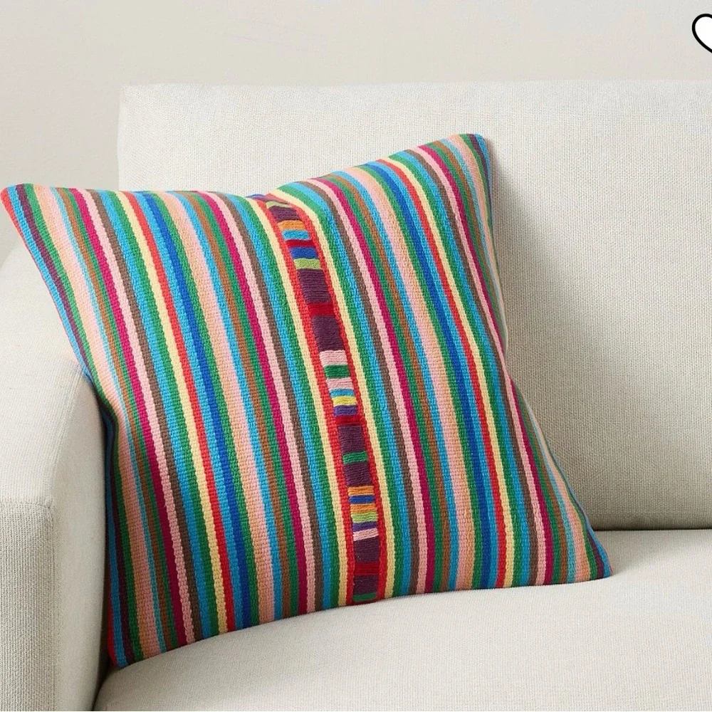 Pottery Barn Multi-Striped Woven Pillow Cover